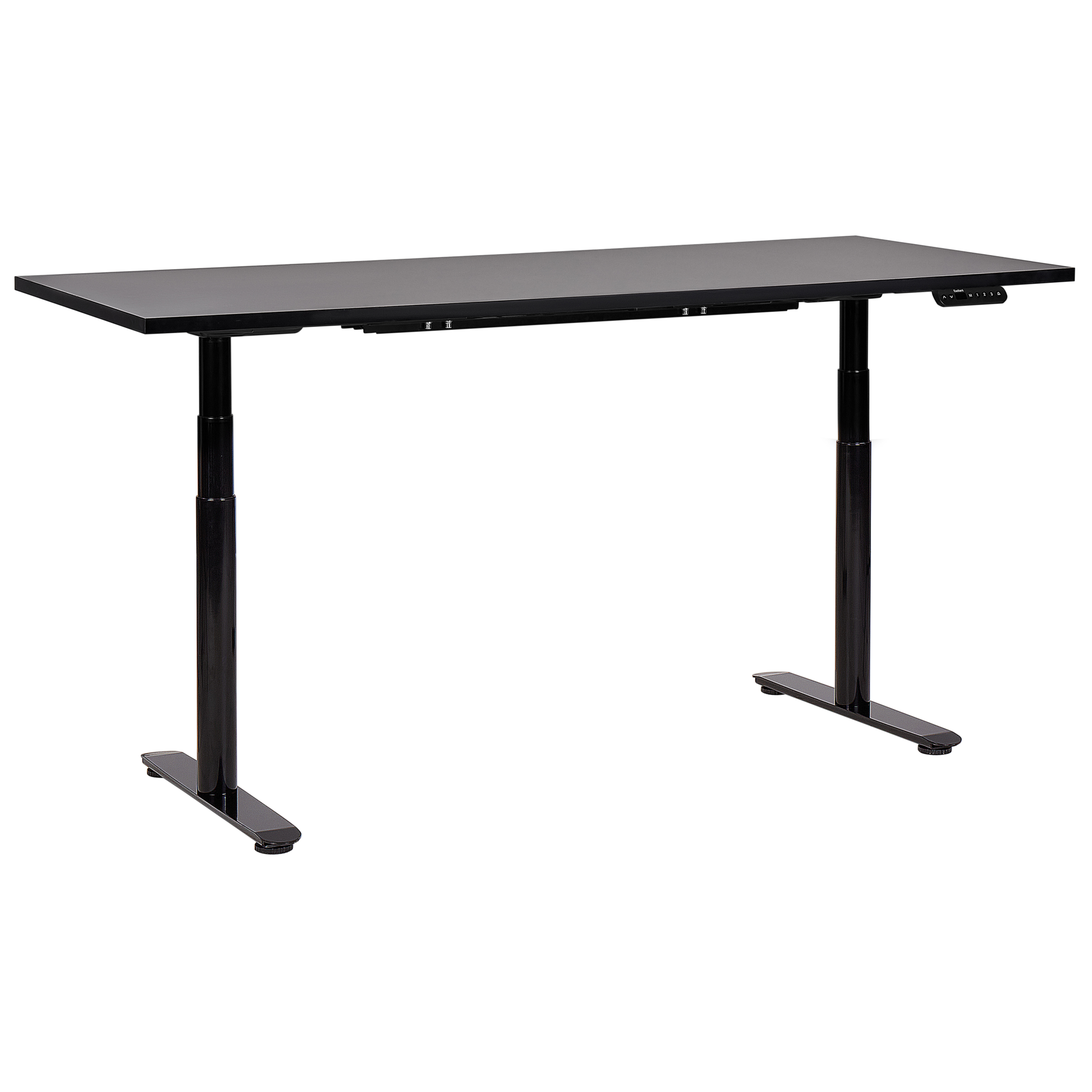 Secretária de pé ajustável eletricamente destinas 180 cm 80 cm preto