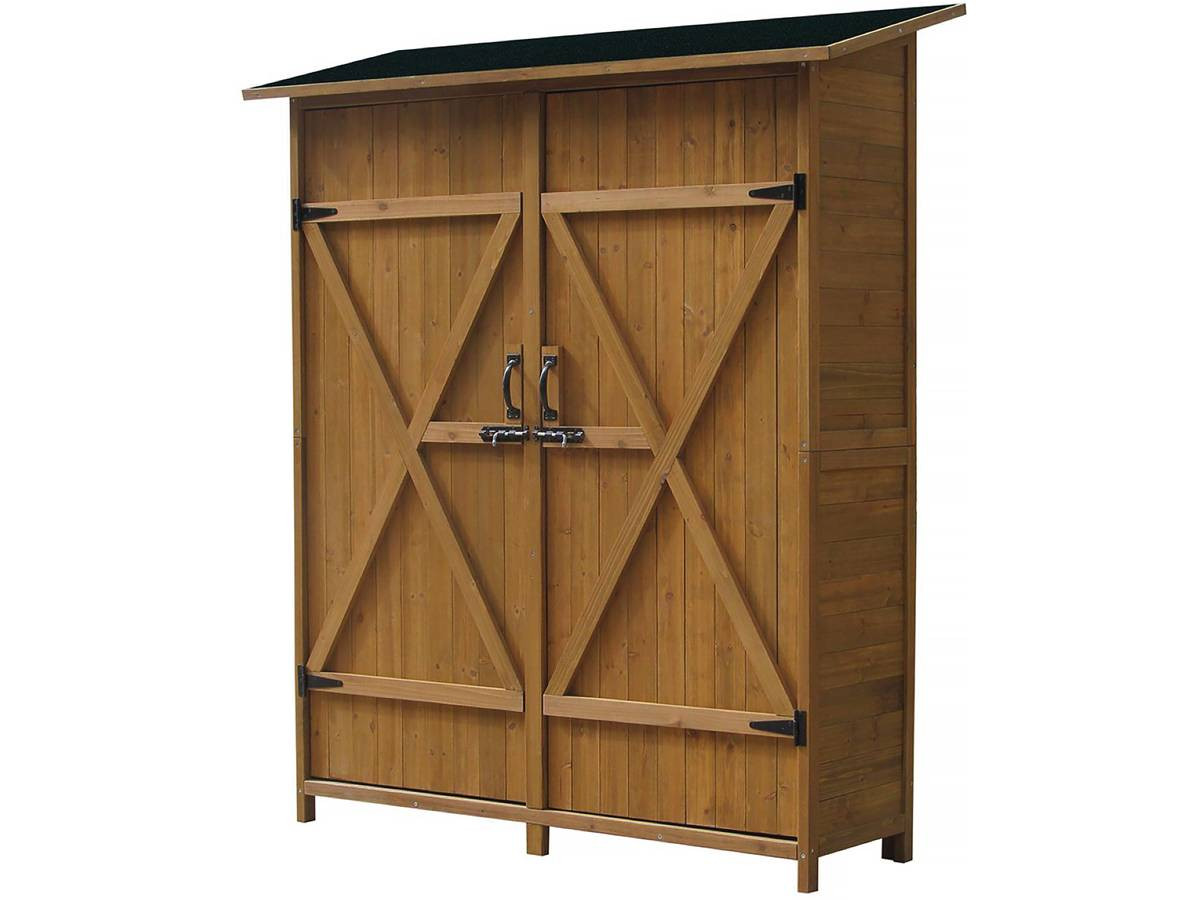 Armário de jardim <<espacio>> - 140 x 49 x 162 cm - castanho