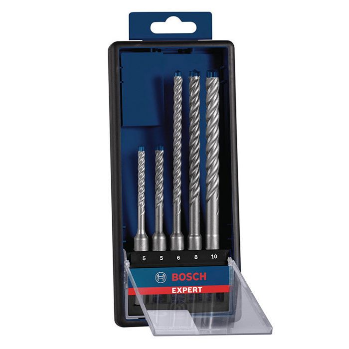 Conjunto de 5 brocas de concreto sds-plus 7x expert Bosch 5/6/6/8/10mm - bo