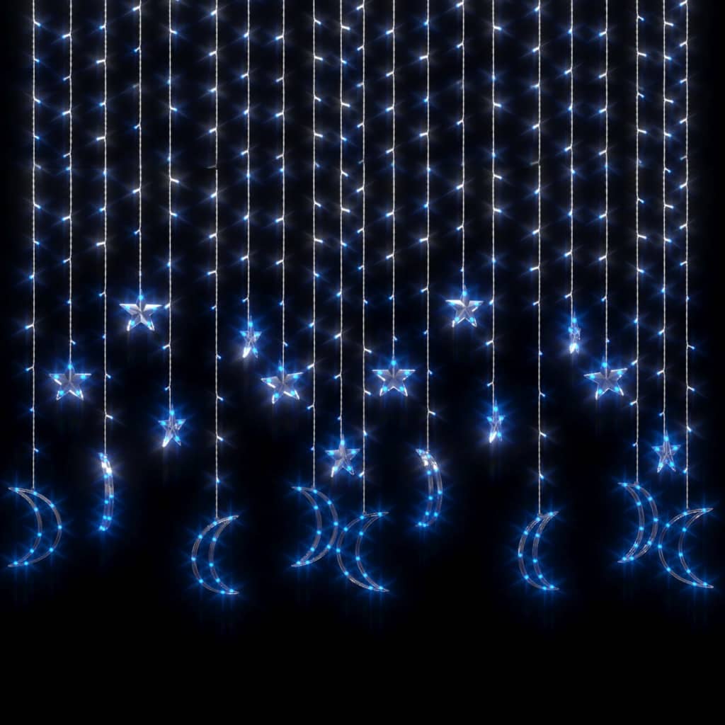 Estrelas e luas de luz c/ controlo remoto 345 luzes LED azul