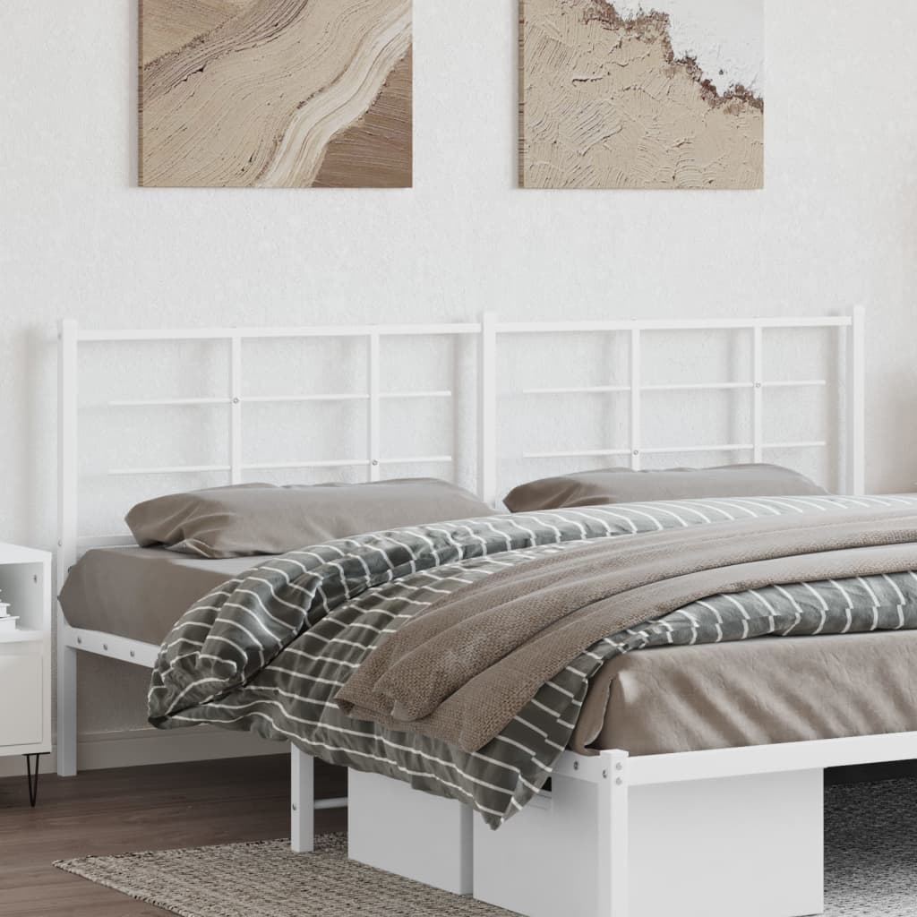Cabeceira de cama 200 cm metal branco ptob3251