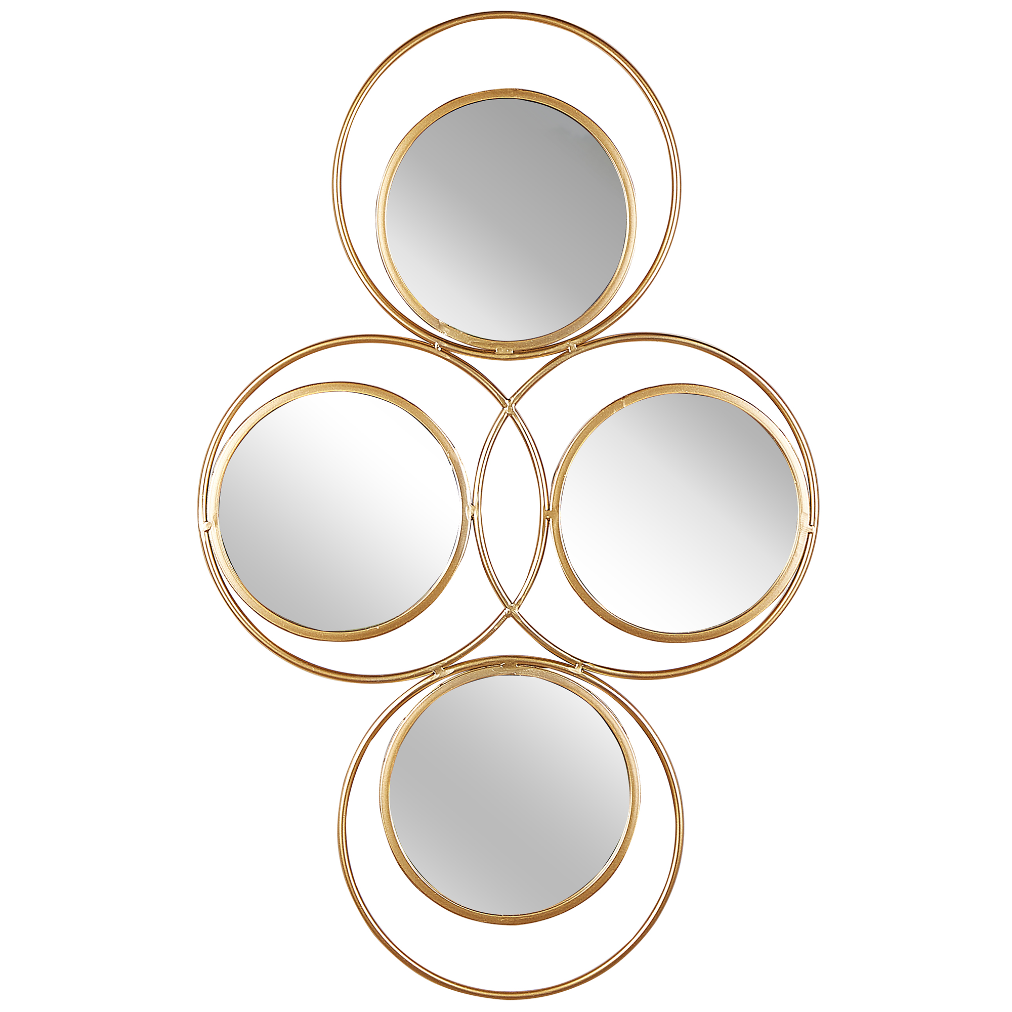 Espelho lescar 50 cm 80 cm metal dourado