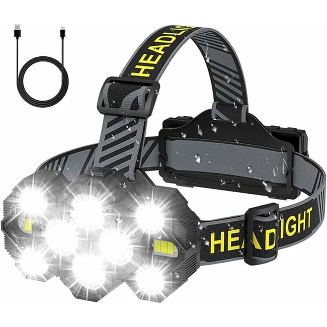 Lanterna LED 22000lm 10LED 10 modos camping pesca ciclismo recarregável