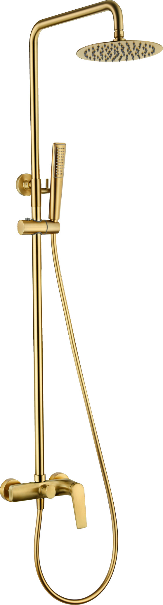 Coluna de duche extensível monocomando, torneiras de casa de banho oro