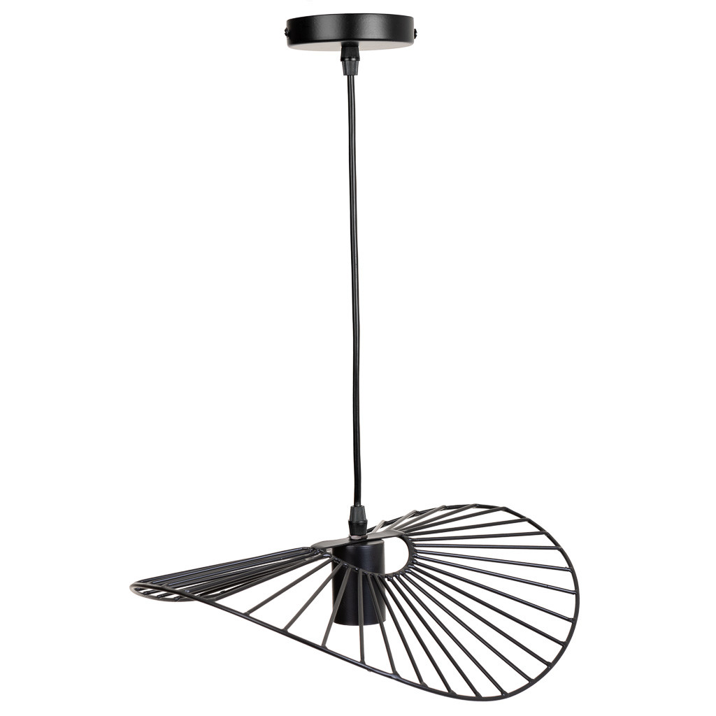 Candeeiro de teto em metal preto 37x31x90