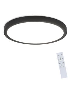 Nettlife regulável LED luz de teto 30cm banheiro lâmpada 20w plana preta