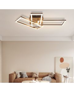 Nettlife LED luz de teto  com moldura preta  64.3 cm regulável com comando