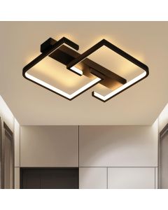 Nettlife LED plafon preto plafon 19w 30cm moderno branco quente 3000k