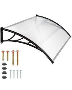 Cobertura arqueada para porta, 1,39 m², 150 x 93 cm, transparente