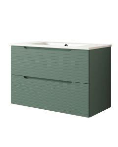 Móveis banho lavatório, boreal 80x45 cm lake green mate 2 gavetas suspensas