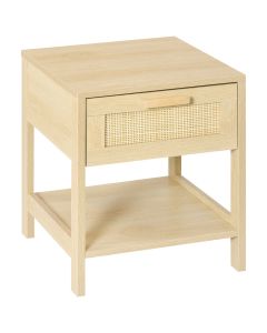 Mesa de cabeceira 40x40x48 cm mdf color marrón Homcom, casa - quarto
