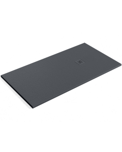 Placa duche resina | válvula e grelha antracite | antracite | 80cm x 160cm