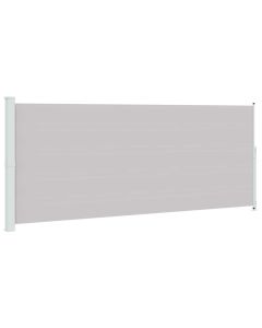 Toldo lateral retrátil para pátio 200x500 cm cinzento