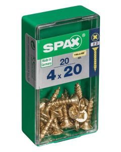 Tirafondo cabeza plana yellox - s - 4x20 mm