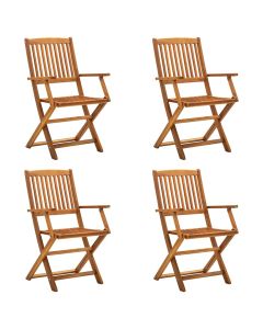 Cadeiras de jardim dobráveis 4 pcs madeira acácia maciça