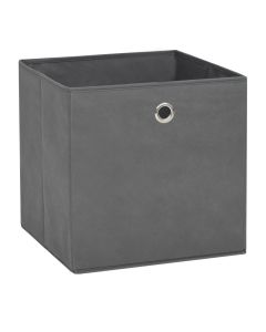 Caixas arrumação 4 pcs 28x28x28 cm tecido-não-tecido cinza