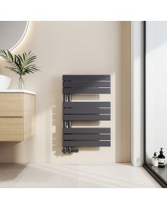 Emke radiador toalheiro água quente 76x50cm, 397w, antracite, plano