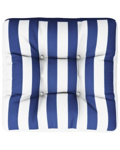 Almofadão para paletes 50x50x12 cm tecido riscas azul/branco