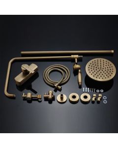 Coluna de duche - auralum - misturador com chuveiro fixo - chuveirinho incl