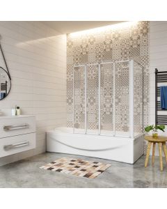 Aica tela de banho+painel lateral,vidro 4mm,cinza fosco,100x70x140cm