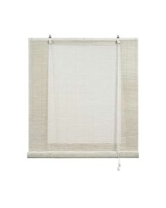 Estores de bambu, estore de rolo bambu natural branco 150 x 250 cm
