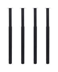 Pés de mesa telescópicos vidaxl 4 peças pretos 710 mm-1100 mm