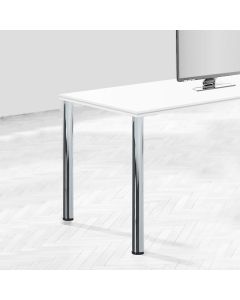 Emuca lote de 4 pés de mesa, diâmetro 60mm, h 830mm, aço, níquel satinado