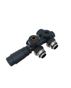 Emke válvula com termostato para radiador, g1/2", φ16/15mm, cinza antracite
