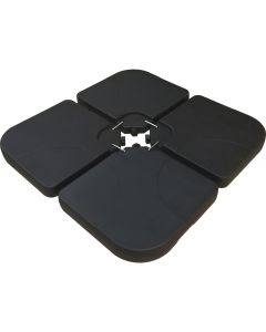 Base para guarda-sol 4 placas ponderadas até 3 x 3 - 52l - preto