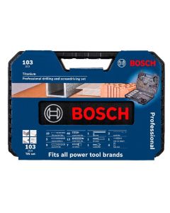 Estojo variado 103 peças Bosch azul