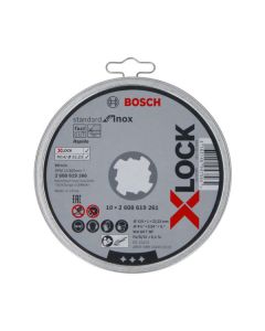 10 DISCOS DE CORTE INOX 115 MM XLOCK Bosch