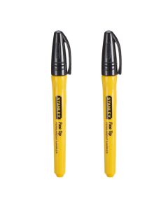 Marcador de ponta fina preto 2 unidades stanley