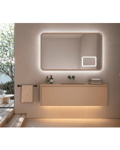 LEDimex-espelho duomo 140x80 preto mate retroiluminado com aumento