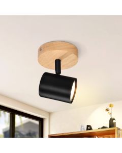 Nettlife luminária de teto negro gu10 9x9