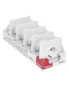 Pack 5 tomadas monobloco branco Legrand Niloe Step