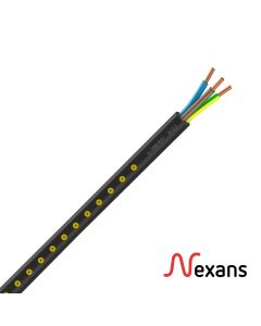U-1000 R2V 3x2,5mm Nexans de cabo preto rolam 50m