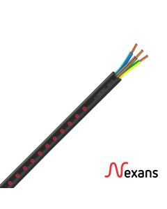 U-1000 R2V 3x1,5mm rolo de cabo Nexans preto 100m