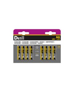 PACK 8 PILHAS ALCALINAS AA DIALL