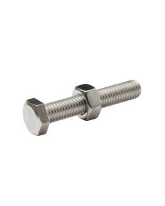 PERNO E PORCA SEXTAVADA 8 X 45 mm 10 UNIDADES