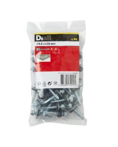 50 PARAFUSOS PARA TETOS DE AÇO 5,5x32 MM