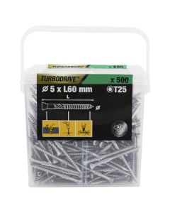 500 PARAFUSOS DE AÇO TORX PARA DECKS 5x60 MM