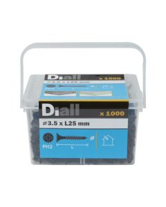 1000 PARAFUSOS DE AÇO PRETO PARA PAINÉS DE GESSO 3,5x25 MM