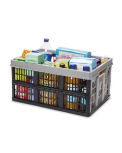 Caixa dobrável cinzento preto "stuva" 45l
