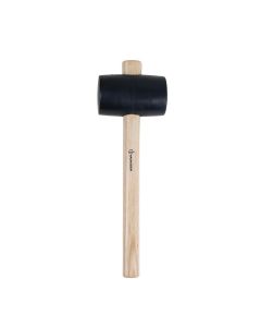 Macete de borracha preta de 16 oz com pega em madeira magnusson