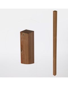 Poste de madeira 180 x 7 x 7cm castanho