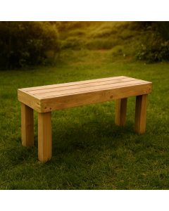 Banco de jardim em madeira tratada 100x33x50 cm - vidahuerto