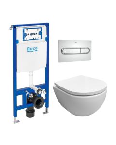 Roca duplo + pl1 dual cromo brillo + wc ab swiss soft-close
