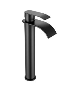 Torneira de pia cascata - cecipa max - misturador preto - inox - altura 320