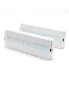Conjunto de 2 luzes de emergência LED 3w embutidas/superfície 265lm