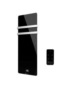 Toalheiro elétrico de vidro omiros sannover 850 w preto